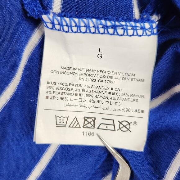 Old Navy Top Womens Size Large Boyfriend Drapey Tee Stripe - Picture 8 of 12